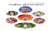 Monday 4 March, 2019Shiva Mānas Pūjā 20 Shiva Panchakshara Stotram 23 Marga Bandhu Strotram 24 Lingashtakam 28 Shiva Sumiran Se Subah Shuru Ho 30 Shiva Chālīsā 32 Jai Shiva Aumkaraa