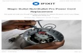 Magic Bullet NutriBullet Pro Power Cord Replacement · Step 1 — Power Cord Follow steps one and two from Magic Bullet NutriBullet Pro Disassembly before following these next steps.