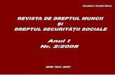 Revista de dreptul muncii ii sociale Nr.2/2008 Pag 1 · Revista de dreptul muncii şi dreptul securităţii sociale Nr.2/2008 Pag 4 3. Hotărâre Guvernului nr. 11/2008 privind indexarea