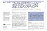 Open Access Protocol Safety and immunogenicity of a new ... · diphtheria, tetanus and acellular pertussis vaccine (DTaP), PCV13 is well tolerated and as immunogenic as PCV7.7 The