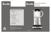 ikon Hemisphere Blender - Amazon S3 · 2017-10-25 · Know your Breville ikon HempisphereTM Blender 5 Breville recommends safety first IMPORTANT SAFEGUARDS We at Breville are very