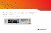 MXA X-Series Signal Analyzer N9020A · 2019-12-04 · – FFT ± (0.10 % x span + horizontal resolution) 1. When used with external frequency reference 1 pulse-per-second (PPS), such
