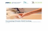 Increasing Private Well Testing...INCREASING PRIVATE WELL TESTING 4 Purpose This toolkit is intended to be a resource for water testing laboratories that work with private well users.