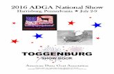 TOGGENBURG - ADGA · American Dairy Goat Association PO Box 865, 161 West Main Street, Spindale, NC 28160 (828)286-3801 ♦ Fax (828)287-0476 ♦ adga@adga.org ♦ TOGGENBURG SHOW