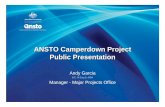 ANSTO Camperdown Project PPublic Presentationublic 2017-04-26¢  ANSTO Camperdown cyclotron facility