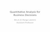 Quantitative Analysis for Business Decisions Ranga Lakshmi QABD.pdfINTRODUCTION TO OPERATIONAL RESEARCH Operational Research is a systematic and analytical approach to decision making