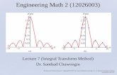 Engineering Math 2 (12026003) · 2018-05-03 · •ฟังก์ชันที่สัมพันธ์กับค่า ... หรือความ ... แซมเพิลของ