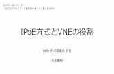 IPoE方式と の役割IPoE方式とVNEの役割 NGN IPoE協議会会長 石田慶樹 2018年10月11日（木） 「第50回ISP＆クラウド事業者の集いin京都」講演資料