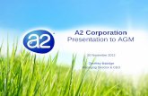 A2 Corporation Presentation to RWD - The a2 Milk Company · • The high growth UHT and Yoghurt categories have been identified as attractive opportunities for the a2™ brand •