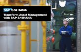 Transform Asset Management with SAP S/4HANA...an ERP on a traditional database to SAP S/4HANA ... • Fully integrates with the capabilities of S/4HANA Enterprise in the areas of finance,