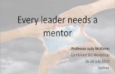 Every leader needs a mentor · Mentoring or coaching? Mentoring is for transitions Coaching is for decisions . Mentoring: benefits for mentees ... Know how healthcare systems, structures,