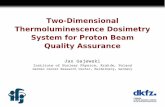 Two-Dimensional Thermoluminescence Dosimetry System … Gajewski.pdfTwo-Dimensional Thermoluminescence Dosimetry System for Proton Beam Quality Assurance ... TLD foils matrix of ...