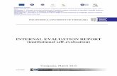 INTERNAL EVALUATION REPORT (institutional self-evaluation) INTERNAL EVALUATION REPORT (institutional