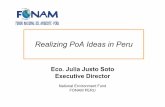 Realizing PoA Ideas in Peru - Carbon Mechanisms · FONAM and MINAM: Proposal for the inclusion of the National Adoption Program Proceedings including MDL (PoA). • FONAM has supported