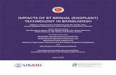 Impacts of Bt Brinjal (Eggplant) in BangladeshDat Internationa Banglades Augus IMPACTS OF BT BRINJAL (EGGPLANT) IMPACTS OF BT BRINJAL (EGGPLANT) TECHNOLOGY IN BANGLADESH Akhter U.