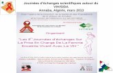 Journées d’échanges scientifiques autour du VIH/SIDA ...©trovirologie_VIH.pdf · Journées d’échanges scientifiques autour du VIH/SIDA Annaba, Algérie, mars 2013
