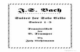 Suites For Solo Cello - Suites 1-3 [Transcribed for Bf Trumpet] · to meet a real Bach addict it would be better to faint, or pretend that you have to get home because of the babysitter.