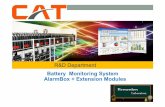 R&D Department Battery Monitoring System AlarmBox+ ...brownien_lab.cattelecom.com/CAT-Batt-Mon-AlarmBox-Extension.pdfUPS It I1 I2 Normal Discharging LOAD N L UPS It I1 I2 Fail Charging