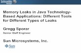 Memory Leaks in Java Technology- Based Applications ...media. · PDF file Memory Leaks in Java Technology-Based Applications: Different Tools for Different Types of Leaks Gregg Sporar