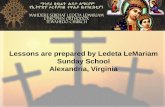 Lessons are prepared by Ledeta LeMariam Sunday School ... sunday school lesson/samson.pdf · riddle, both she and her father, were in grave danger. So she pleaded with Samson, until