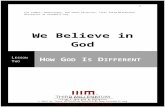 We Believe in God - Third Mill · Web viewWestminster Shorter Catechism (51:26) "God is a Spirit, infinite, eternal and unchangeable, in his being, wisdom, power, holiness, justice,