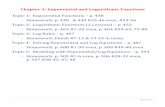 Chapter 3: Exponential and Logarithmic Functions 3 - Exponential and Log... · Topic 5: Modeling with Exponential & Log Functions Exponential Growth & Decay Model In these questions,