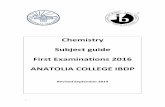 Chemistry! Subjectguide! First!Examinations!2016 ... · Chemistry is an experimental science which combines academic study with the acquisition of practical and investigational skills.