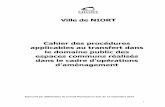 Cahier des procédures applicables au ... - Mairie de Niort · un exemplaire au format pdf ; ainsi qu’un exemplaire papier. ... canalisations, vannes, branchements, regards de visite