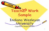 Teacher Work Sample - Indiana Wesleyan University · 2019-08-23 · Procedures for Teacher Work Sample ASSESSMENT PLAN 2. FORMATIVE ASSESSMENT Teachers … (a) design various assessments,