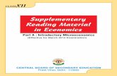 Supplementary Reading Material in Economics · 2017-06-01 · Supplementary Reading Material in Economics CENTRAL BOARD OF SECONDARY EDUCATION Preet Vihar, Delhi - 110092. 1 INTRODUCTORY