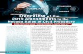 Overview of the 2019 Amendments to the Nevada Rules of Civil … · 8 Nevada Lawyer June 2019 In February 2017, in ADKT 0522, the Nevada Supreme Court established a committee to review