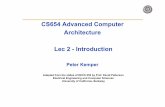 CS654 Advanced Computer Architecture Lec 2 - Introductionkemper/cs654/slides/l2.pdf · CS654 Advanced Computer Architecture Lec 2 - Introduction Peter Kemper Adapted from the slides
