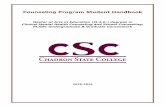 Counseling Program Student Handbook Coun Stud Handbook.pdfqualities in the areas of motivation for professional development, communication skills, self-awareness, confidence, and experience