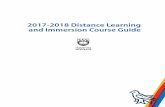 2017-2018 Distance Learning and Immersion Course Guide · 2017-2018 Distance Learning and Immersion Course Guide: Course Timetable 6 Graduate Certificate and Graduate Diploma in Evaluation