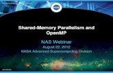 Shared-Memory Parallelism and OpenMP · 2018-09-24 · Hybrid MPI + OpenMP! • The hybrid model!- OpenMP works in the memory space of each MPI process! • Shared memory within each