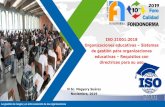 ISO 21001:2018 Organizaciones educativas Sistemas de ... · exitosas son inclusivas, flexibles, transparentes y responsables de rendir cuentas Capacidad de la organización para crear