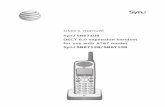 User’s manual...User’s manual SynJ SB67108 DECT 6.0 expansion handset for use with AT&T model SynJ SB671 8 SB671 8 Table of contents Getting started Quick reference guide 1 Installation
