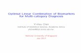 Optimal Linear Combination of Biomarkers for Multi ... · Optimal Linear Combination of Biomarkers for Multi-category Diagnosis Yi-Hau Chen Institute of Statistical Science, Academia