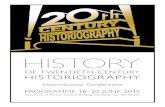 HISTORY - arch.uoa.gr...HISTORY OF TWENTIETH-CENTURY HISTORIOGRAPHY PROGRAMME 18–20 JUNE 2015 University of Athens, Central Building, Panepistimiou 30, Athens. 18 JUNETHURSDAY HALL