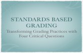 STANDARDS BASED GRADING STANDARDS BASED GRADING Transforming Grading Practices with Four Critical Questions