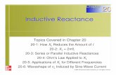 Chapter 20Inductive Reactances Fig. 20-5 Since reactance is an opposition in ohms, the values X L in series or in parallel are combined the same way as ohms of resistance. With series