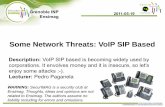 Some Network Threats: VoIP SIP Based - ENSIMAG · 3 REALLY Simple SIP-VoIP Architecture Proxy and Registar 50.50.50.50 Register Alice@50.50.50.50 is at 49.49.49.49 Alice SecurIMAG