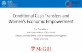 Conditional Cash Transfers and Women’s Economic Empowerment · Quisumbing, Agnes R.; Seymour, Greg and Vaz, Ana. 2012. The Women’s Empowerment in Agriculture Index. IFPRI Discussion
