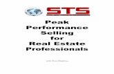 Peak Performance Selling for Real Estate Professionalsallstarsintranet.weebly.com/uploads/8/7/0/3/... · Peak Performance Selling for Real Estate Professionals with Tom Hopkins