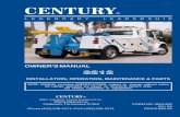 CENTURY - Miller Industries, Inc. · CENTURY ® L E G E N D A R Y L E A D E R S H I P OWNER'S MANUAL 321232123212 INSTALLATION, OPERATION, MAINTENANCE & PARTS NOTE: MANUAL including