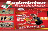 Badminton Rundschau - Ausgabe 12/2014Inhaltsverzeichnis · Anschriften des BLV-NRW BR 12/20142 Redaktionsschluss für die BR 01/2015 ist der 08.12.2014 (Posteingang). Präsident: Ulrich