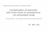 Complexation of quercetin with three kinds of …kohka.ch.t.kanazawa-u.ac.jp/lab7/img/kougi/zassikai/2008...Complexation of quercetin with three kinds of cyclodextrins : An antioxidant