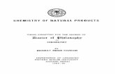 CHEMISTRY OF NATURAL PRODUCTS · 1 Chemistry of natural products is primarily concerned with the isolation, characterisation and structure determination of entities isolated from