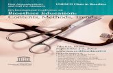 UNESCO Chair in Bioethics and Call for Abstracts 8th ... · Bioethics Education: Contents, Methods, Trends Under the auspices of: • Zefat Academic College, Israel • Zefat Forum