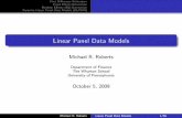 Linear Panel Data Models - Finance Departmentfinance.wharton.upenn.edu/~mrrobert/resources/Teaching/...First Di erence Estimators Fixed E ects Estimation Random E ects (RE) Estimation